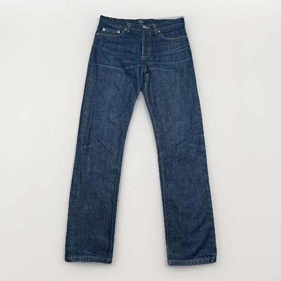 APC Selvedge Jeans New Standard Classique Size 31x32 Red Lines Slim Button Fly - Picture 1 of 12